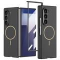 Custodia magnetica sottile con protezione dello schermo in vetro temperato Samsung Galaxy Z Fold7 GKK - Nera