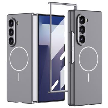 Custodia magnetica sottile con protezione dello schermo in vetro temperato Samsung Galaxy Z Fold7 GKK - Grigio