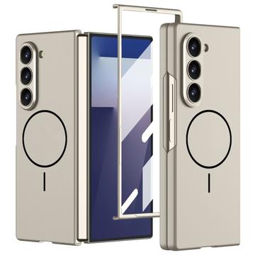 Custodia magnetica sottile con protezione dello schermo in vetro temperato Samsung Galaxy Z Fold7 GKK - Grigio titanio