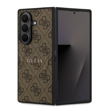 Custodia ad anello colorata per Samsung Galaxy Z Fold7 Guess 4G - Compatibile con MagSafe - Marrone
