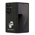 Samsung Galaxy Z Fold7 Karl Lagerfeld Saffiano Metal Karl and Choupette Case (Open-Box Satisfactory) - Black