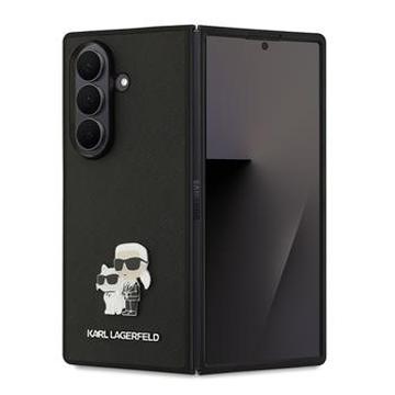 Custodia Samsung Galaxy Z Fold7 Karl Lagerfeld Saffiano Metal Karl and Choupette - Nera