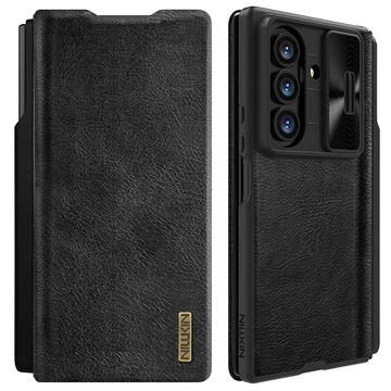 Custodia Flip Nillkin Qin Pro per Samsung Galaxy Z Fold7 - Nera