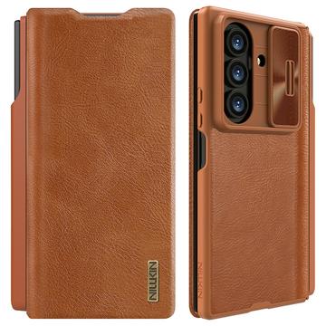 Custodia Flip Nillkin Qin Pro per Samsung Galaxy Z Fold7 - Marrone