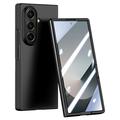 Samsung Galaxy Z Fold7 Custodia in plastica con protezione dello schermo esterna in vetro temperato - Nero