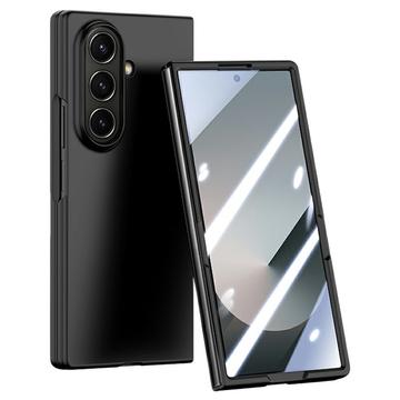 Samsung Galaxy Z Fold7 Custodia in plastica con protezione dello schermo esterna in vetro temperato - Nero