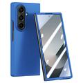 Samsung Galaxy Z Fold7 Custodia in plastica con pellicola esterna in vetro temperato - Blu scuro