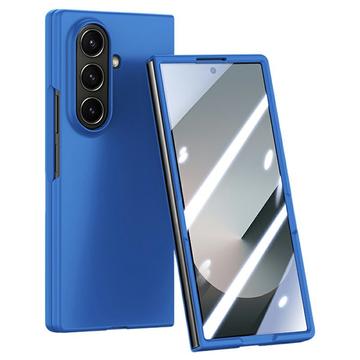 Samsung Galaxy Z Fold7 Custodia in plastica con pellicola esterna in vetro temperato - Blu scuro