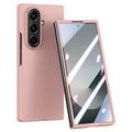 Samsung Galaxy Z Fold7 Custodia in plastica con pellicola esterna in vetro temperato - Rosa