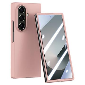 Samsung Galaxy Z Fold7 Custodia in plastica con pellicola esterna in vetro temperato - Rosa