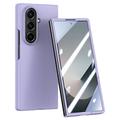 Samsung Galaxy Z Fold7 Custodia in plastica con pellicola esterna in vetro temperato - Viola