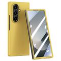 Samsung Galaxy Z Fold7 Custodia in plastica con pellicola esterna in vetro temperato - Gialla