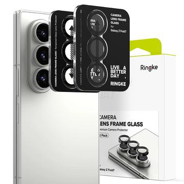 Protezione Telecamera in Vetro Temperato Ringke per Samsung Galaxy Z Fold7 - 2 Pezzi - Nera