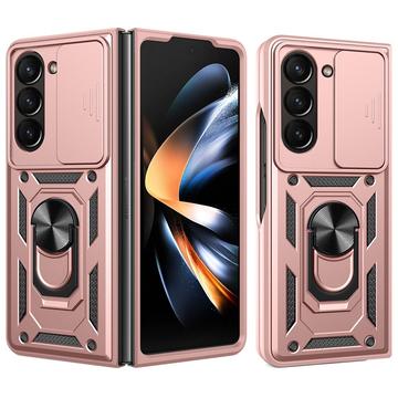 Custodia ibrida con anello rotante e protezione per fotocamera per Samsung Galaxy Z Fold7