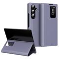 Custodia Samsung Galaxy Z Fold7 Smart Clear View con slot per schede - Grigio Viola