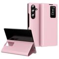 Custodia Samsung Galaxy Z Fold7 Smart Clear View con slot per schede - Rosa