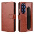 Samsung Galaxy Z Fold7 Custodia a portafoglio con supporto - Marrone