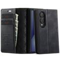 Custodia a portafoglio in pelle di vitello con blocco RFID Samsung Galaxy Z Fold8 Caseme 033 - Nera