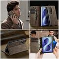 Custodia a portafoglio in pelle di vitello con blocco RFID Samsung Galaxy Z Fold8 Caseme 033