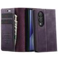 Custodia a portafoglio in pelle di vitello con blocco RFID Samsung Galaxy Z Fold8 Caseme 033 - Viola