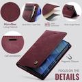 Custodia a portafoglio in pelle di vitello con blocco RFID Samsung Galaxy Z Fold8 Caseme 033 - Rossa