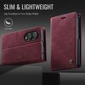 Custodia a portafoglio in pelle di vitello con blocco RFID Samsung Galaxy Z Fold8 Caseme 033 - Rossa