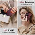 Custodia a portafoglio in pelle di vitello con blocco RFID Samsung Galaxy Z Fold8 Caseme 033 - Rossa
