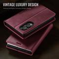 Custodia a portafoglio in pelle di vitello con blocco RFID Samsung Galaxy Z Fold8 Caseme 033 - Rossa