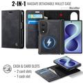 Custodia a portafoglio staccabile 2 in 1 Samsung Galaxy Z Fold8 Caseme C49 - Compatibile con MagSafe, RFID - Nera