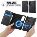 Custodia a portafoglio staccabile 2 in 1 Samsung Galaxy Z Fold8 Caseme C49 - Compatibile con MagSafe, RFID - Nera