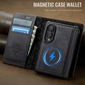 Custodia a portafoglio staccabile 2 in 1 Samsung Galaxy Z Fold8 Caseme C49 - Compatibile con MagSafe, RFID - Nera
