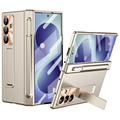Custodia con cerniera magnetica per Samsung Galaxy Z Fold8 Ultra con stilo e protezione per lo schermo in vetro temperato - Champagne Gold