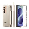 Custodia con cerniera magnetica per Samsung Galaxy Z Fold8 Ultra con stilo e protezione per lo schermo in vetro temperato - Champagne Gold
