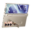 Custodia con cerniera magnetica per Samsung Galaxy Z Fold8 Ultra con stilo e protezione per lo schermo in vetro temperato - Champagne Gold
