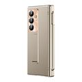Custodia con cerniera magnetica per Samsung Galaxy Z Fold8 Ultra con stilo e protezione per lo schermo in vetro temperato - Champagne Gold
