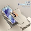 Custodia con cerniera magnetica per Samsung Galaxy Z Fold8 Ultra con stilo e protezione per lo schermo in vetro temperato - Champagne Gold