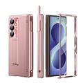 Custodia con cerniera magnetica per Samsung Galaxy Z Fold8 Ultra con stilo e protezione per lo schermo in vetro temperato - Oro rosa
