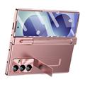Custodia con cerniera magnetica per Samsung Galaxy Z Fold8 Ultra con stilo e protezione per lo schermo in vetro temperato - Oro rosa