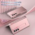 Custodia con cerniera magnetica per Samsung Galaxy Z Fold8 Ultra con stilo e protezione per lo schermo in vetro temperato - Oro rosa