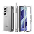 Custodia con cerniera magnetica per Samsung Galaxy Z Fold8 Ultra con stilo e protezione per lo schermo in vetro temperato - Argento