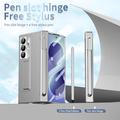 Custodia con cerniera magnetica per Samsung Galaxy Z Fold8 Ultra con stilo e protezione per lo schermo in vetro temperato - Argento