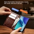 Custodia in pelle a portafoglio Samsung Galaxy Z Fold8 Qialino Classic - Marrone Scuro