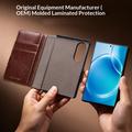 Custodia in pelle a portafoglio Samsung Galaxy Z Fold8 Qialino Classic - Marrone Scuro