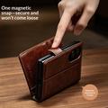 Custodia in pelle a portafoglio Samsung Galaxy Z Fold8 Qialino Classic - Marrone Scuro