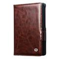 Custodia in pelle a portafoglio Samsung Galaxy Z Fold8 Qialino Classic - Marrone Scuro