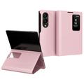Custodia Samsung Galaxy Z Fold8 Smart Clear View con slot per schede - Rosa