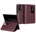 Custodia Samsung Galaxy Z Fold8 Smart Clear View con slot per schede - Rosso vino