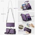 Custodia a portafoglio con blocco RFID CaseMe C36 per Samsung Galaxy Z Fold8 Ultra - Viola