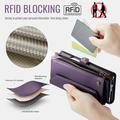 Custodia a portafoglio con blocco RFID CaseMe C36 per Samsung Galaxy Z Fold8 Ultra - Viola