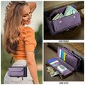 Custodia a portafoglio con blocco RFID CaseMe C36 per Samsung Galaxy Z Fold8 Ultra - Viola